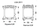 LGA-2011 fan mounting types (Square/Narrow)