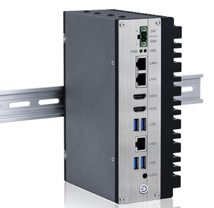 DIN-Rail i3 Fanless Industrial Box PC