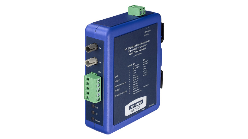 Advantech ULI-211CI RS-232/422/485 Serial to Fiber Converter