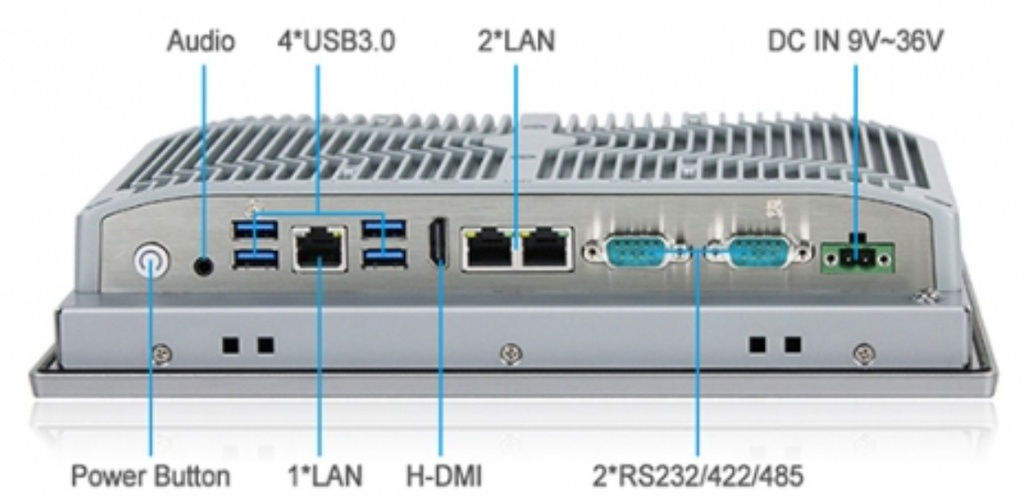 10.1" Panel PC - J6412 IP65 with RAM and SSD