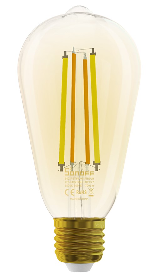 B02-F-ST64 Sonoff Smart Wi-Fi LED Filament Bulb Amber