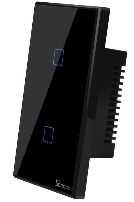 Sonoff In Wall WiFi and RF Switch Black 2 Gang