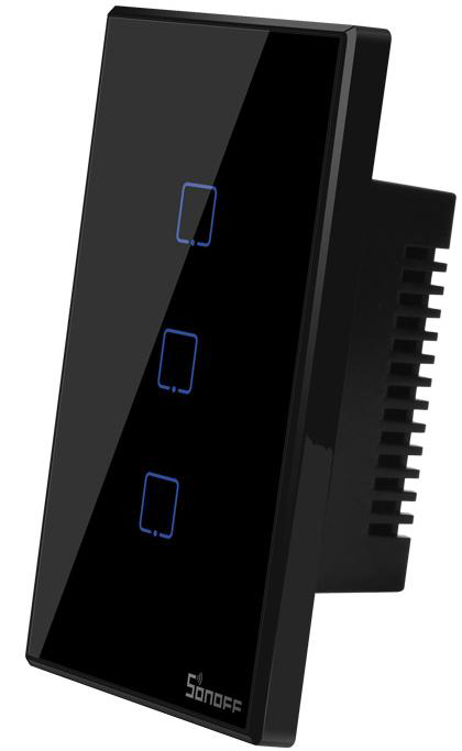 Sonoff In Wall WiFi and RF Switch Black 3 Gang