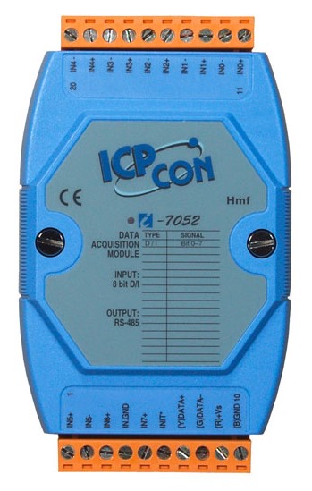 ICP DAS Remote IO DCON Protocol RS485 8DI with Display