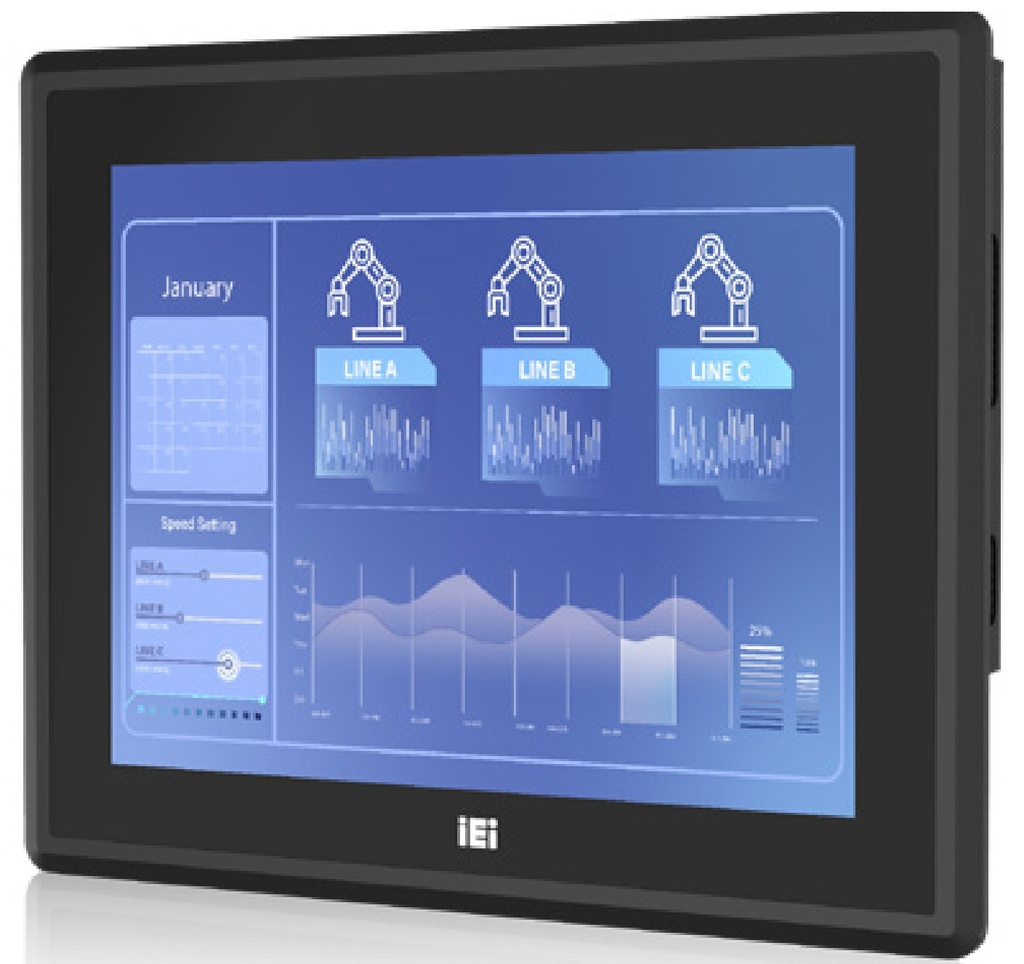 12" IEI Panel PC J6412 with 8GB RAM