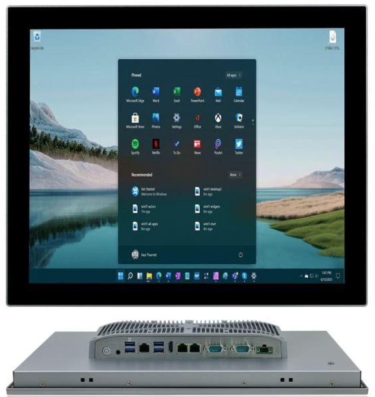 19" Panel PC - J6412 IP65 with RAM and SSD