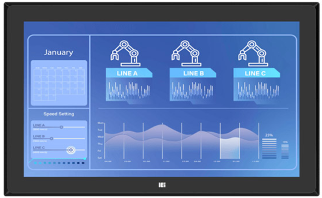 18.5" IEI Fanless Panel PC - i5 with 8GB RAM