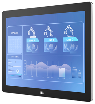DM2-170HL-R10 - 17.0" IEI 350 cd/m² Monitor, VGA, HDMI, DisplayPort, USB