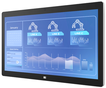 21.5" IEI Robust Industrial Touchscreen Monitor