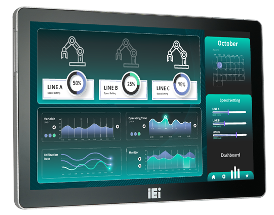 10.1" IEI Fanless Panel PC - Intel Celeron J6412