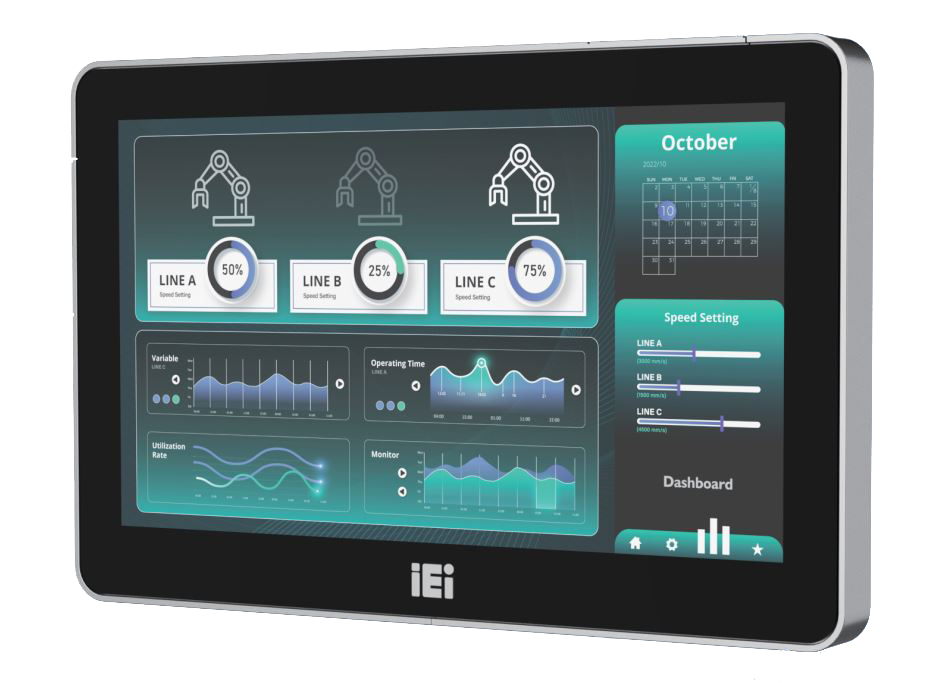 10.1" IEI Fanless Panel PC RK3568