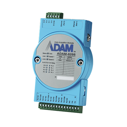 Advantech Remote IO Modbus/MQTT/RESTful with 2 LAN, 4 DI, 4 Relay
