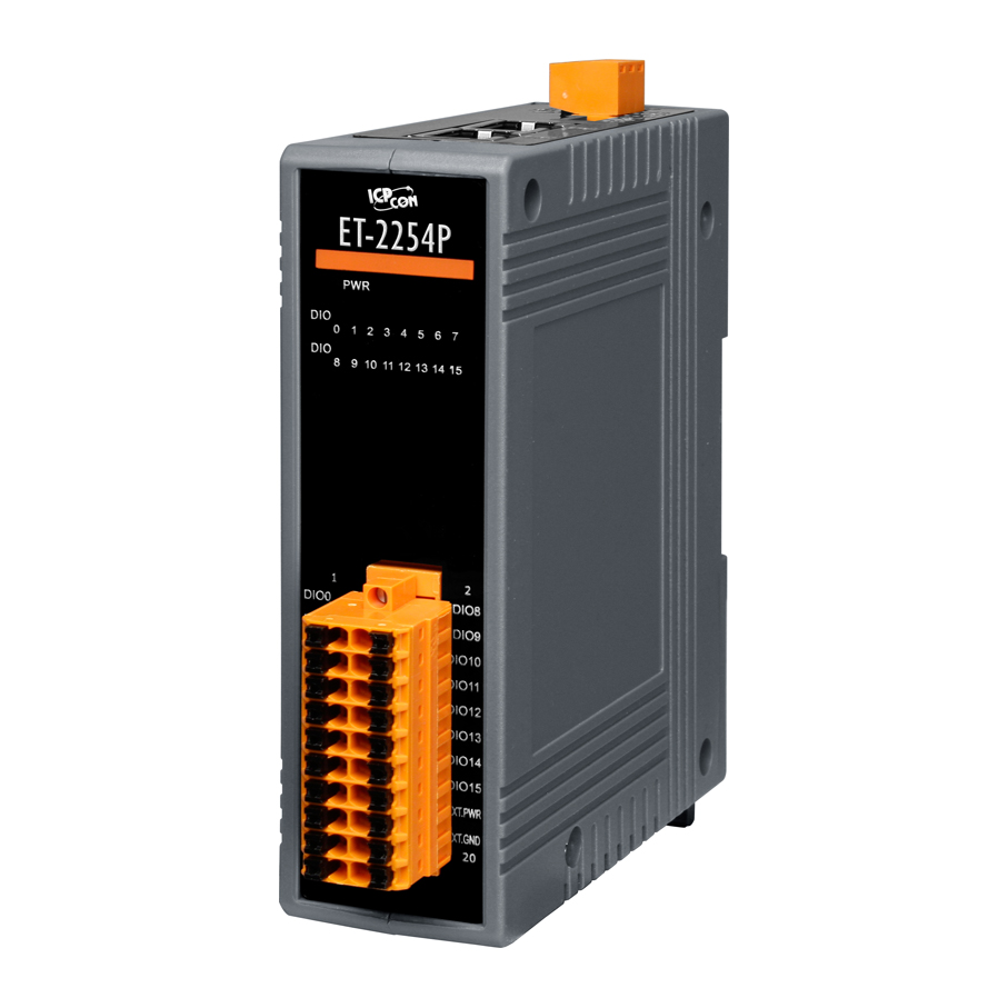 ET-2254P CR ICP DAS Remote IO Modbus TCP with 2 LAN and 16DIO (350mA DO)