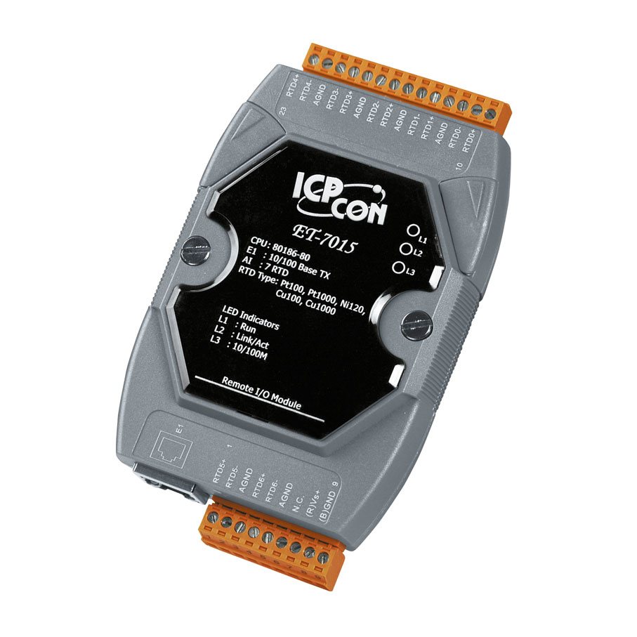 ICP DAS Remote IO Modbus TCP with 1 LAN and 7 RTD Input
