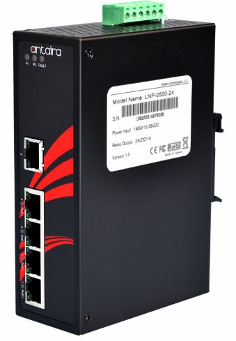 Antaira Unmanaged 5LAN POE Switch 24V