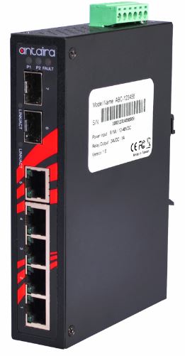 Antaira Unmanaged 5LAN 2SFP Switch